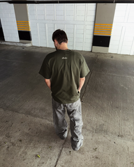 Camiseta Unisex Oversize Pola y Playa Verde (Algodón 270 grs)