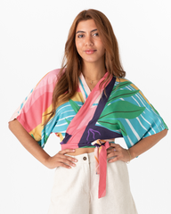 Crop top Mujer Calma Mariposa (Chalis)