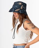 Blue Palmerita Unisex Bucket Hat (Double-sided)