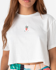 Crop Top Simple blanco (Algodón)