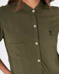 Ladrilleros women's military green shirt (Chalis)