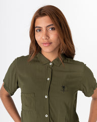 Ladrilleros women's military green shirt (Chalis)