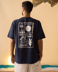 Camiseta Oversize Azul A Los Mares Los Pesares