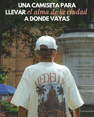 Camiseta Cruda Media Oversize Medellín Florece (270 grs)