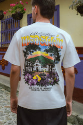 Camiseta Unisex Cruda Media Oversize Ciudades Medellin (250 grs)