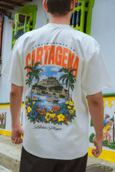 Camiseta Unisex Cruda Media Oversize Ciudades Cartagena (250 grs)