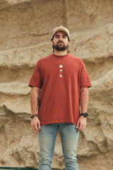 Camiseta Media Oversize Gente Del Trópico Terracota (250 grs)