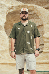 Camisa Hombre Gente Del Trópico Verde Oliva (Algodón 100%)