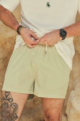 Pantaloneta De Baño Masculina Unicolor Verde Menta (Poliéster)