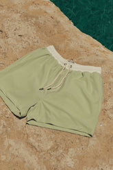Pantaloneta De Baño Masculina Unicolor Verde Menta (Poliéster)