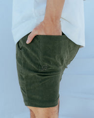 Bermuda Hombre Bohío Verde Militar (Corduroy)