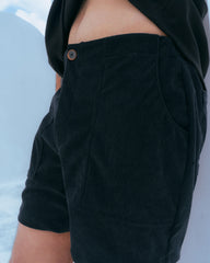 Bermuda Hombre Bohío Negra (Corduroy)