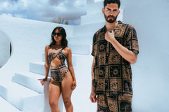 Vestido de Baño Mujer Enterizo Origenes con abertura (Tela eco)