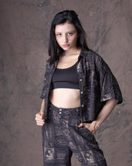 Camisa Corta Mujer Perritos Y Gaticos Dunan X Bohío - (Rayón)