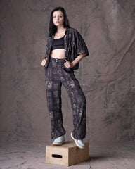 Pantalón Mujer Perritos Y Gaticos - Dunan X Bohío - (rayón)