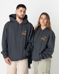 Dark grey unisex Beach Medallion hoodie (cotton and polyester)