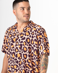 Purple Jaguar Men's Shirt (Chalis)