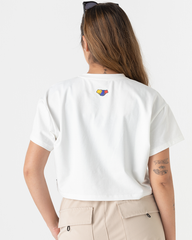 White Beach Medal Crop Top (202 gr Cotton)