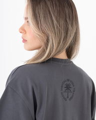 Camiseta Unisex Oversize Gris oscuro (Algodón 303 gr)