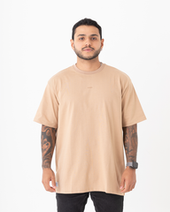 Camiseta unisex Oversize Caqui Algodón 303 gr