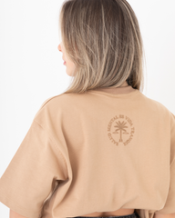 Camiseta unisex Oversize Caqui Algodón 303 gr