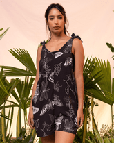 Women's Short Jumpsuit Metamorphosis Black (Rayon)