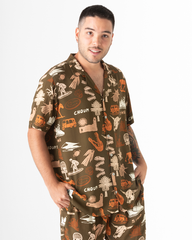 Camisa hombre Sahara Planeta Juan X Bohío café (Chalis)