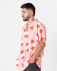 Camisa Hombre Salvavidas Rosada (Chalis)