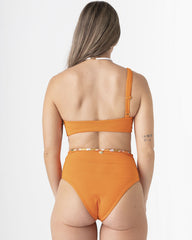 Frutifantastica orange women's swim top, double-sided (eco-friendly fabric)