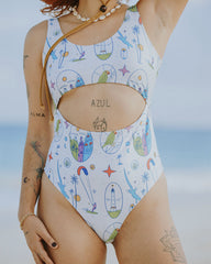 Bikini Day Aruba x Bohío One-Piece Swimsuit with Slit (Double-Sided)