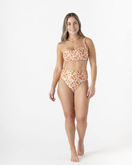 Frutifantastica orange women's swim top, double-sided (eco-friendly fabric)