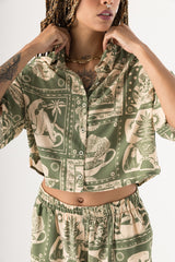 Camisa Corta Mujer Urbania X Bohío (Rayón)