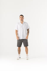 Camisa Hombre Cuello Mao Blanca Cartagena (Chalis)