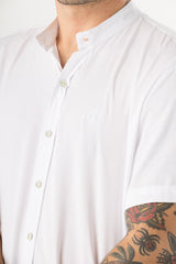 Camisa Hombre Cuello Mao Blanca Cartagena (Chalis)