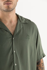 Camisa Hombre Verde Oscuro La Miel (Chalis)