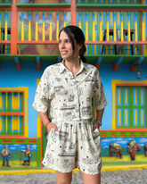 Camisa Corta Mujer MedellÍn Florece (Rayón)