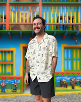 Camisa Masculina Medellin florece (Rayón)