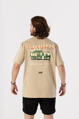 Camiseta Oversize Corraleros Discos Fuentes X Bohío (Algodón 270 Grs)