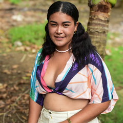 Crop top Mujer Calma Mariposa (Chalis)