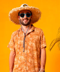 Camisa unisex Slim Fit Isla Palma café (Chalis)