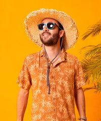 Camisa unisex Slim Fit Isla Palma café (Chalis)