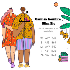 Camisa unisex Slim Fit Isla Palma café (Chalis)