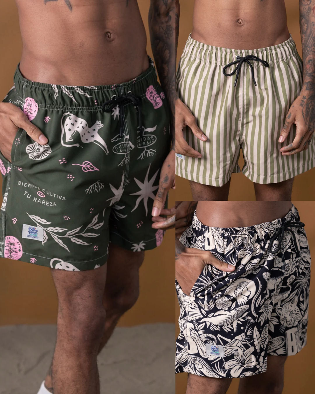 Pack x3 Pantalonetas: Raíces / Ancestral Raíces / Ecosistema del Mar