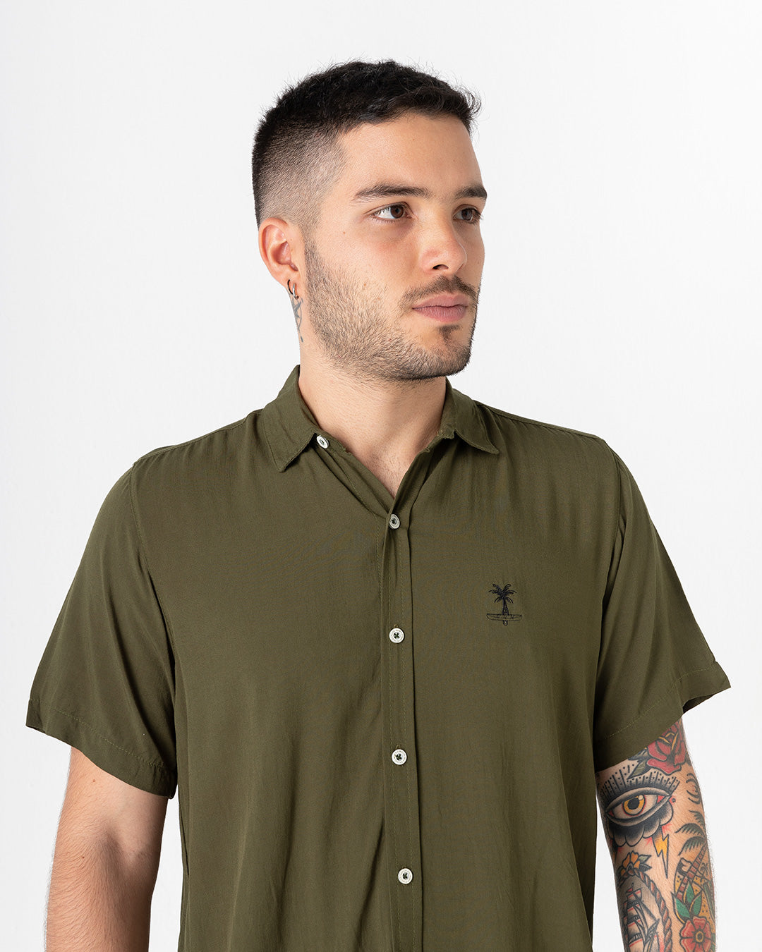 Camisa hombre Ladrilleros verde militar (Chalis)