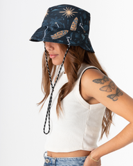 Bucket Hat Unisex Palmerita Azul (Doble faz)