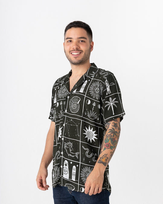 Planetario X Bohío. Verde oscuro (Camisa unisex)