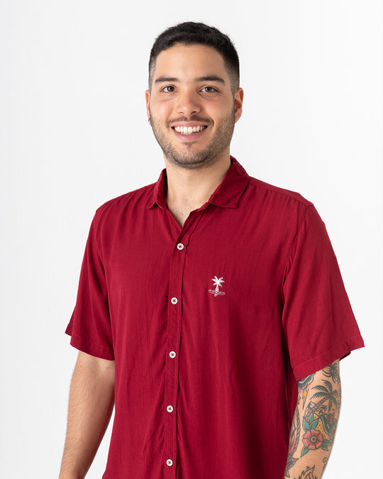 Merlot Color Vino (Camisa hombre)