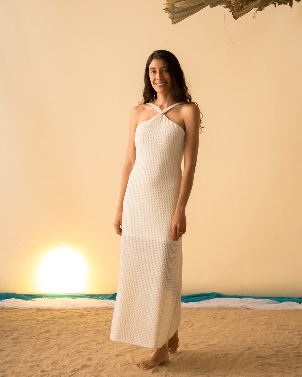 Vestido Largo Mujer Crudo A Los Mares Los Pesares