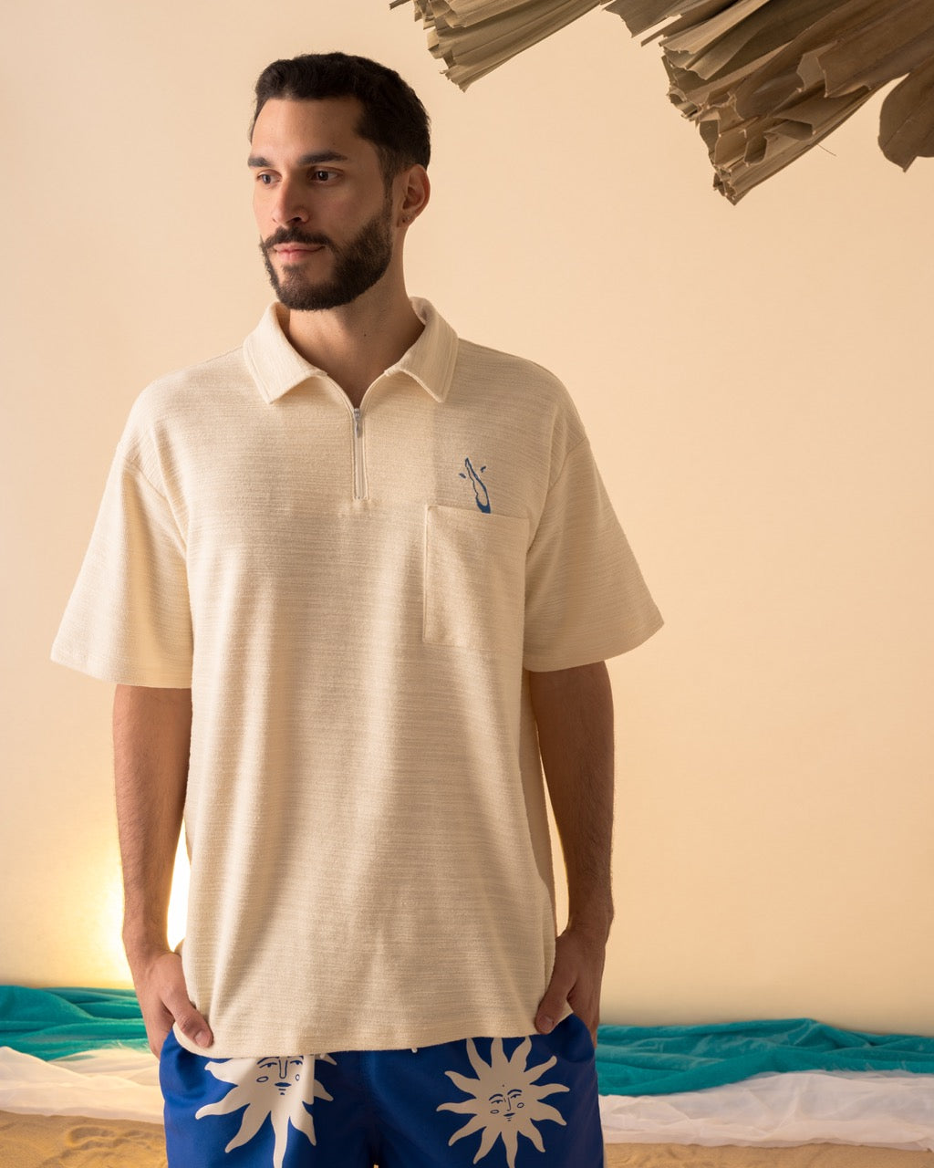 Camisa Unisex Polo Cruda A Los Mares Los Pesares