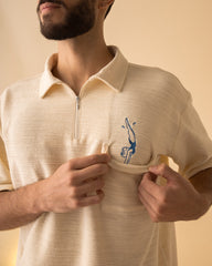 Camisa Unisex Polo Cruda A Los Mares Los Pesares